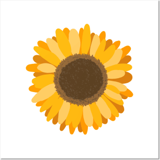 Yellow sunflower Posters and Art